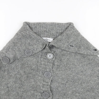 Womens UK Size 16 Papaya Grey Cardigan Jumper