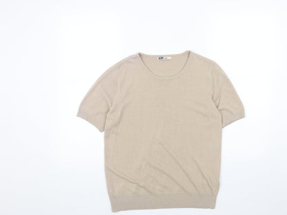 Womens UK Size 12 Marks and Spencer Beige Pullover Jumper