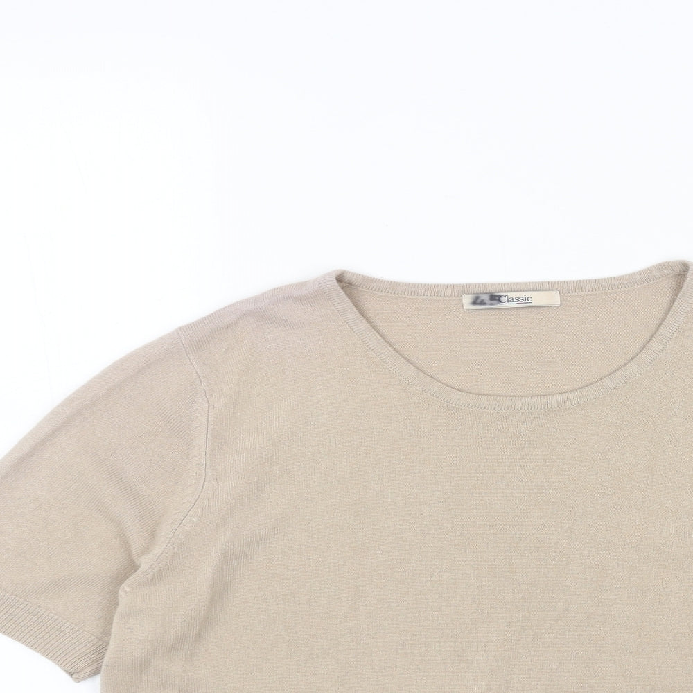 Womens UK Size 12 Marks and Spencer Beige Pullover Jumper
