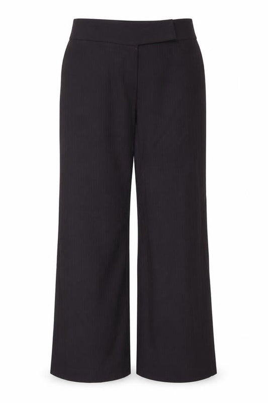 J.Taylor Womens Purple Striped Polyester Trousers Size 12 L28 in Regular Zip