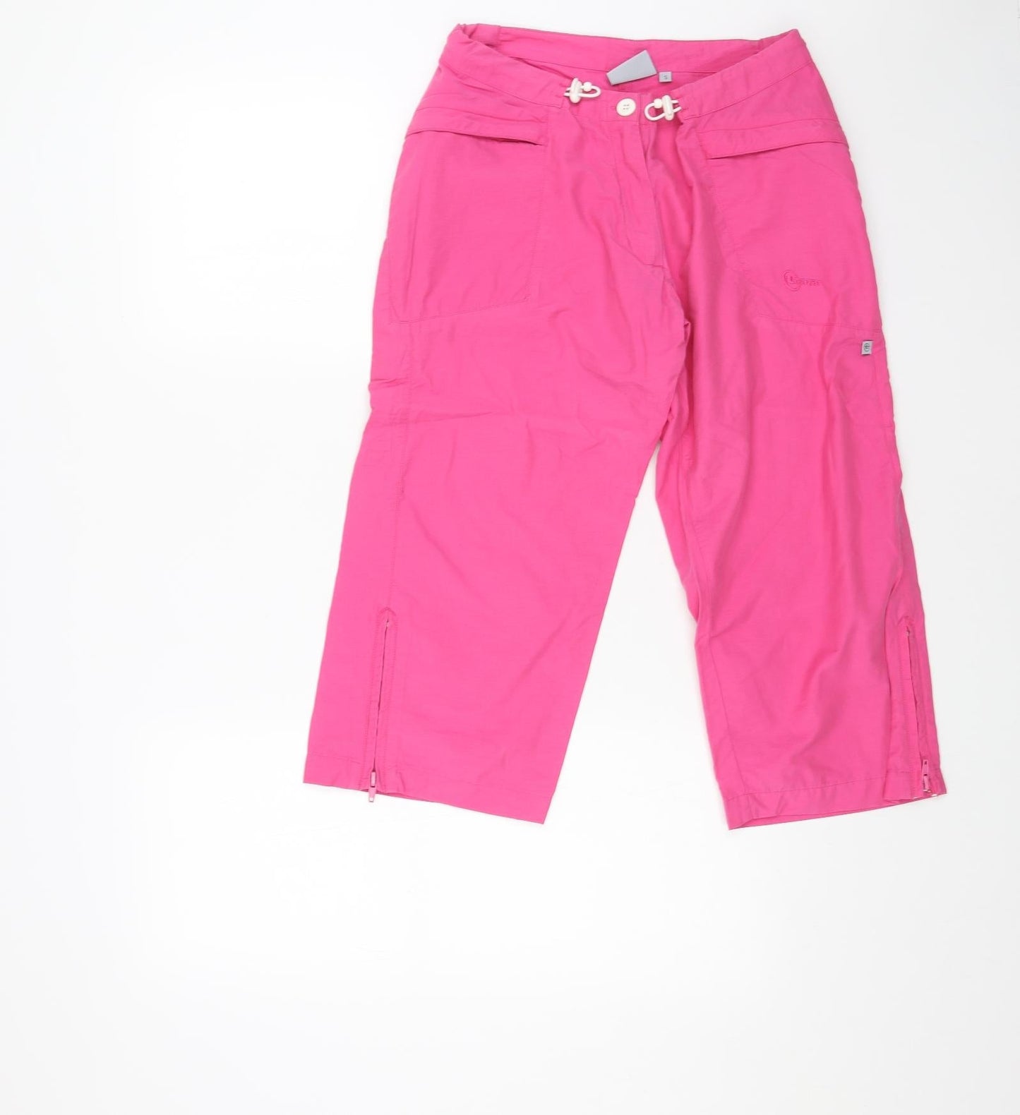 team adventure Womens Pink Cotton Bermuda Shorts Size S L18 in Regular Drawstring