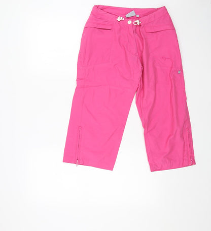 team adventure Womens Pink Cotton Bermuda Shorts Size S L18 in Regular Drawstring
