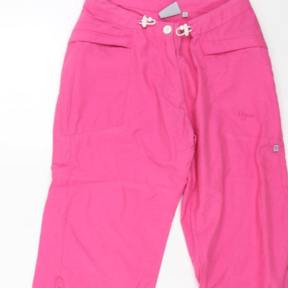 team adventure Womens Pink Cotton Bermuda Shorts Size S L18 in Regular Drawstring