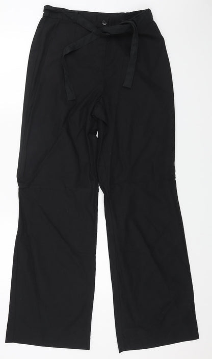 Womens UK Size 12 Casual Comfort Regular Fit  Black Trousers