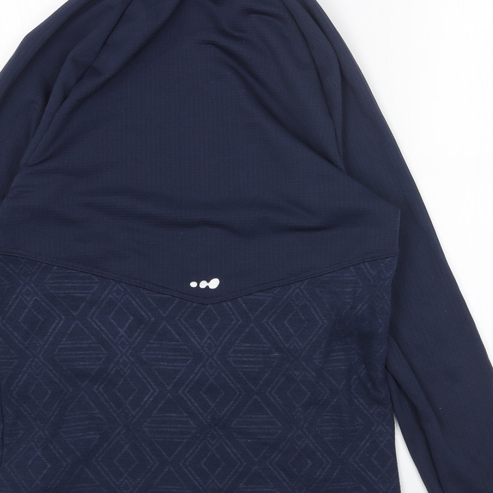 DECATHLON Womens Blue Polyester Full Zip Sweatshirt Size S Zip