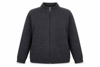 Bonmarché Womens Grey Cotton Full Zip Sweatshirt Size L Zip - Pockets High Neck