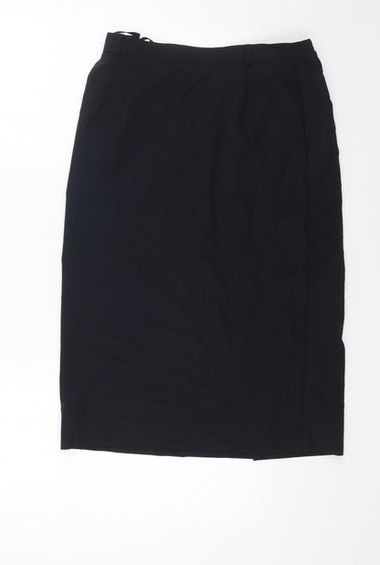 Blanchelle Womens Blue Polyester Straight & Pencil Skirt Size 12 Zip