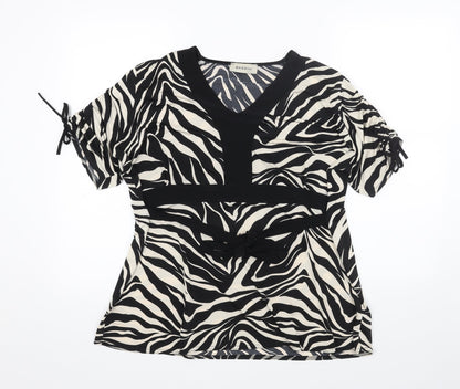 Womens UK Size XL BASSINI Black Basic T-Shirt
