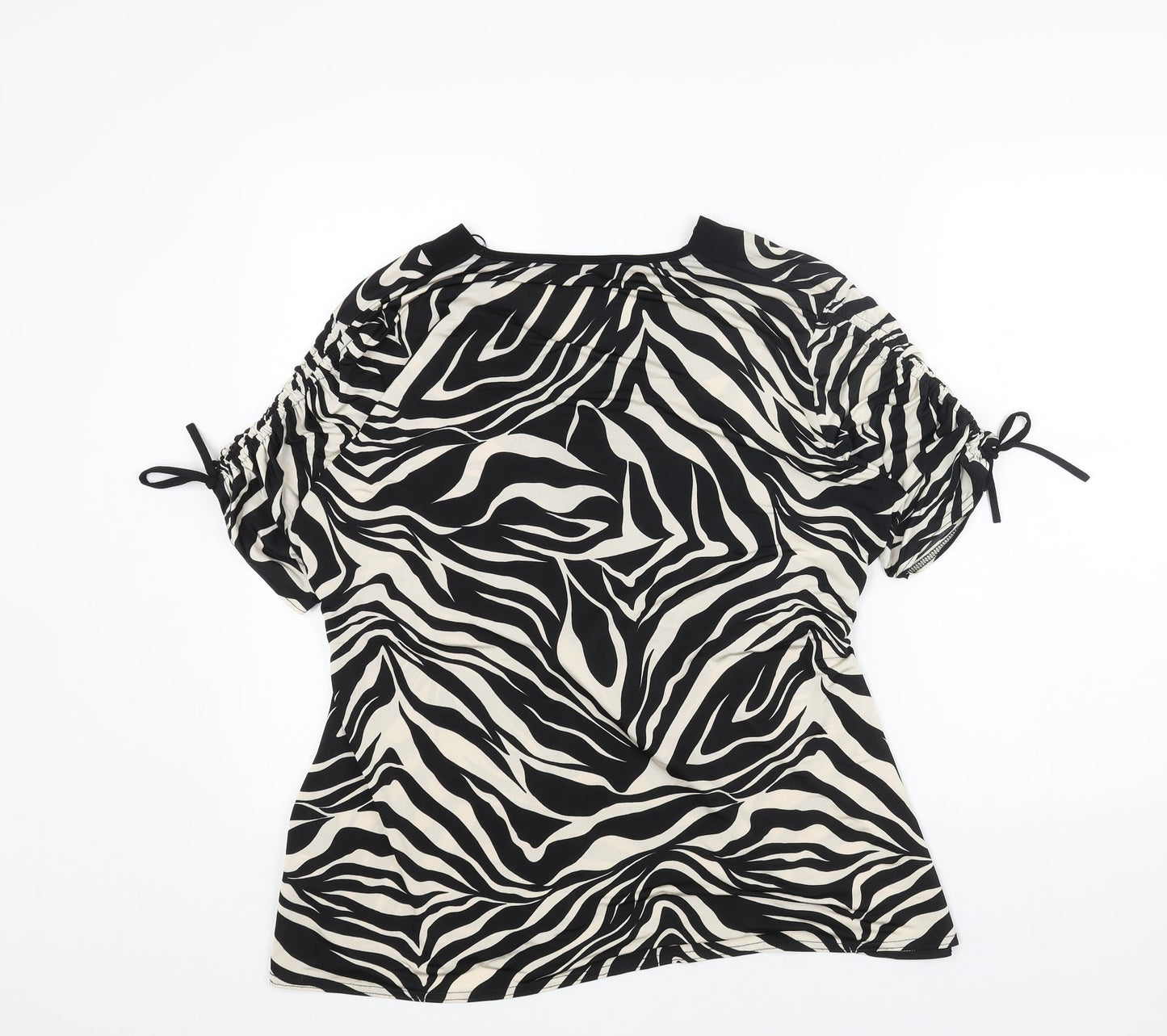 Womens UK Size XL BASSINI Black Basic T-Shirt