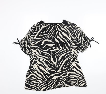 Womens UK Size XL BASSINI Black Basic T-Shirt