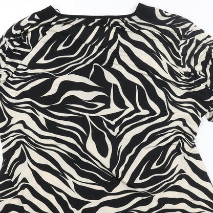 Womens UK Size XL BASSINI Black Basic T-Shirt