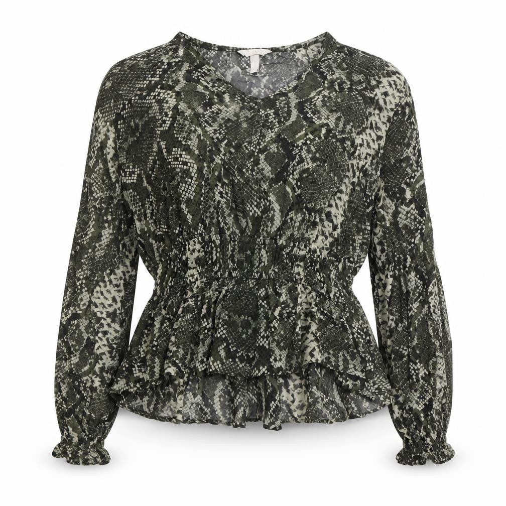Womens UK Size 16 H&M Green Basic Blouse