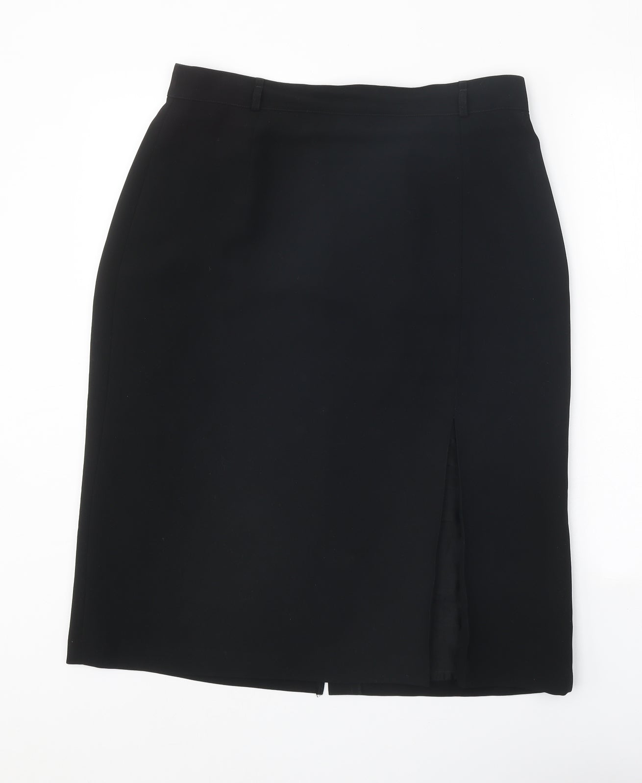 Gerry Weber Womens Black Polyester Straight & Pencil Skirt Size 16 Zip