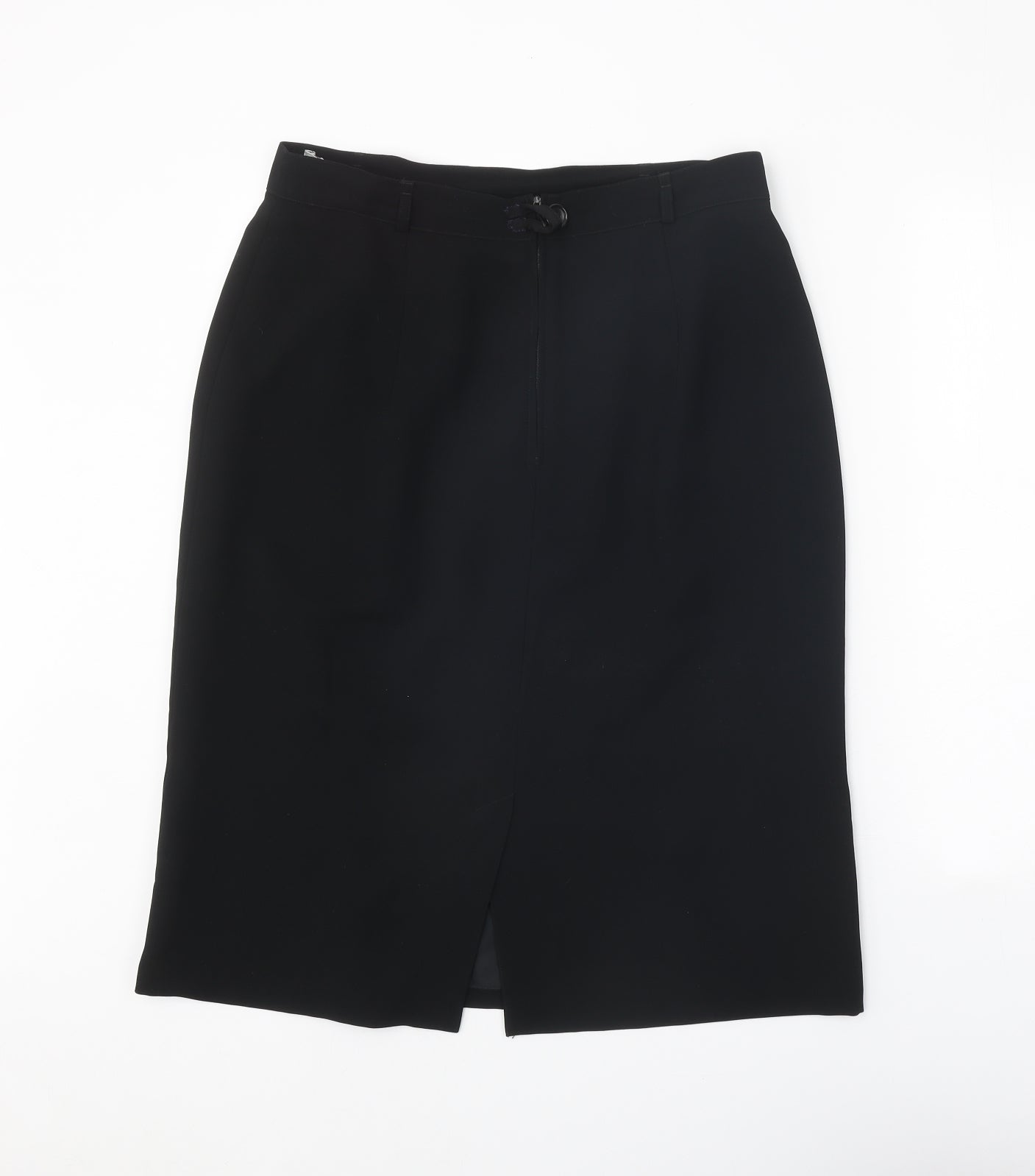 Gerry Weber Womens Black Polyester Straight & Pencil Skirt Size 16 Zip