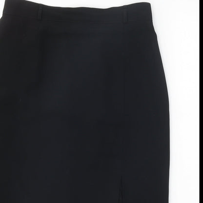 Gerry Weber Womens Black Polyester Straight & Pencil Skirt Size 16 Zip