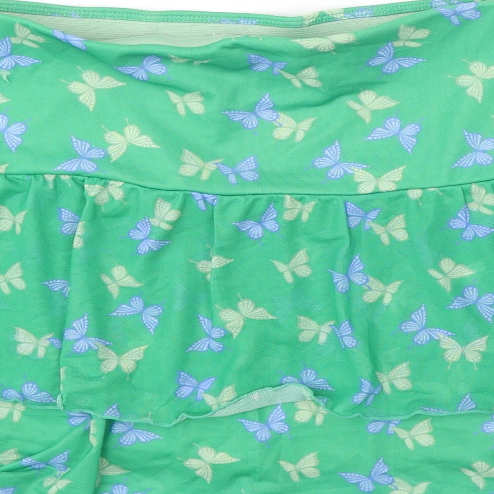 Divided Womens Green Geometric Polyester Mini Skirt Size M - Butterfly Pattern