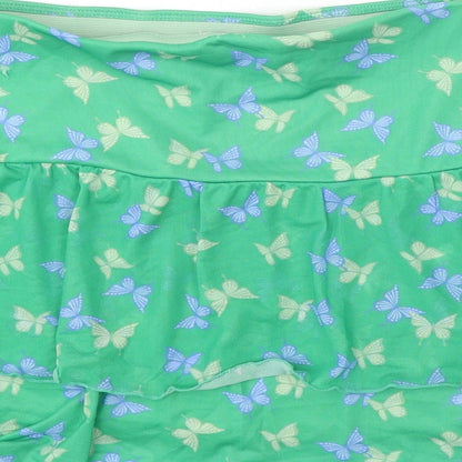 Divided Womens Green Geometric Polyester Mini Skirt Size M - Butterfly Pattern