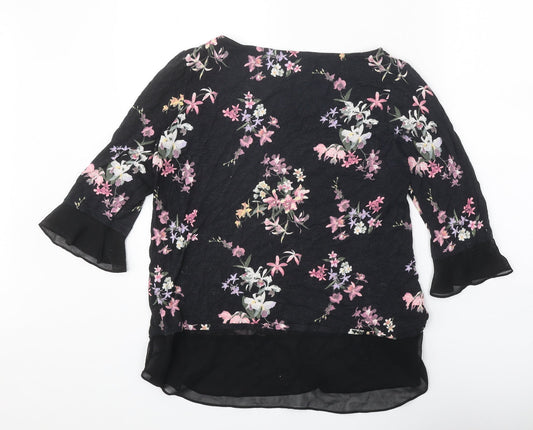 Womens UK Size 14 Per Una Black Basic Blouse