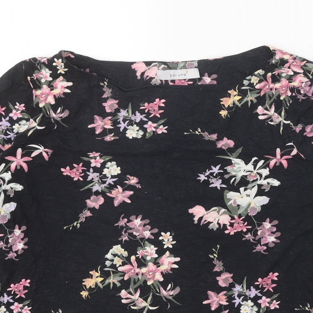 Womens UK Size 14 Per Una Black Basic Blouse