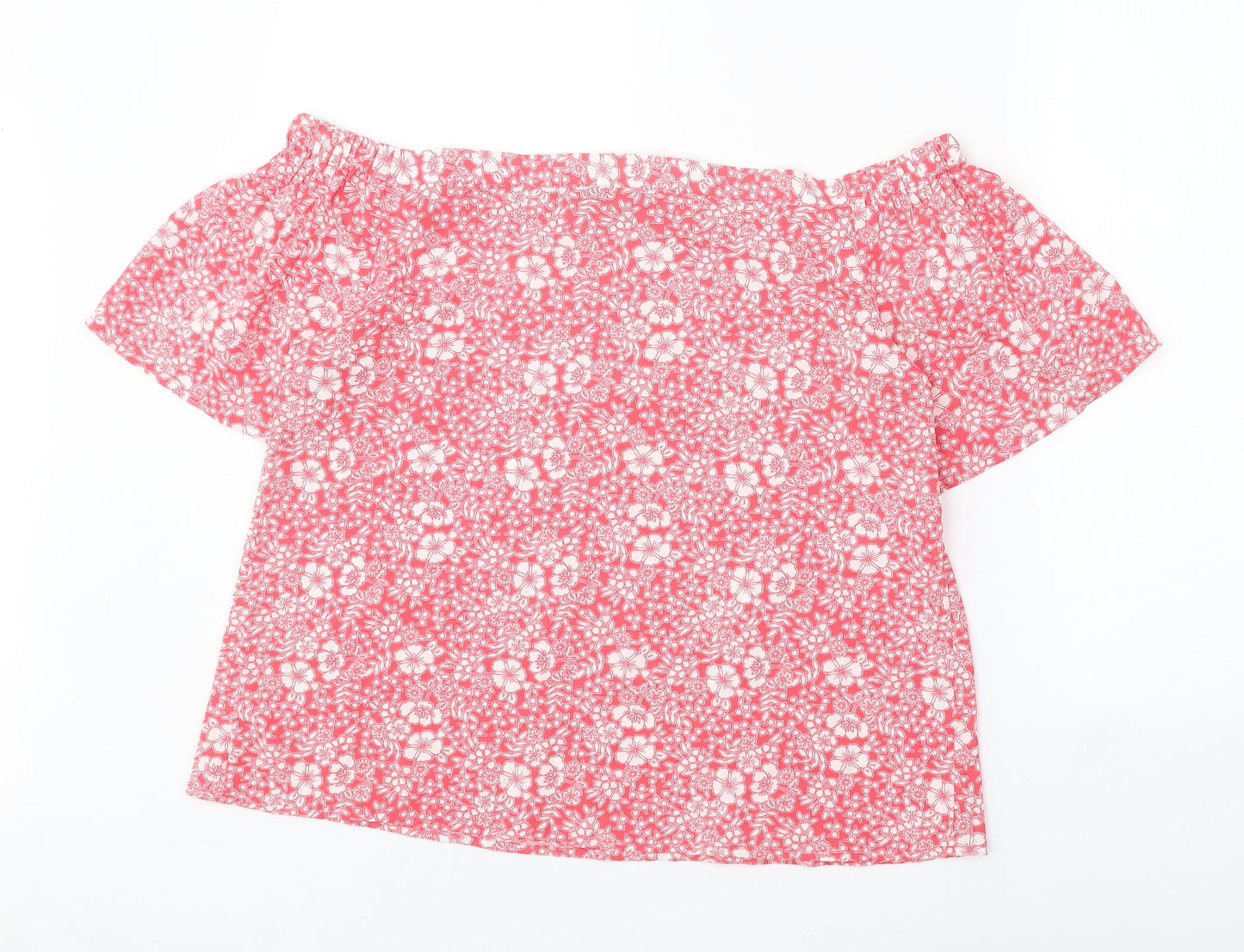 Womens UK Size 14 Peacocks Pink Cropped Blouse