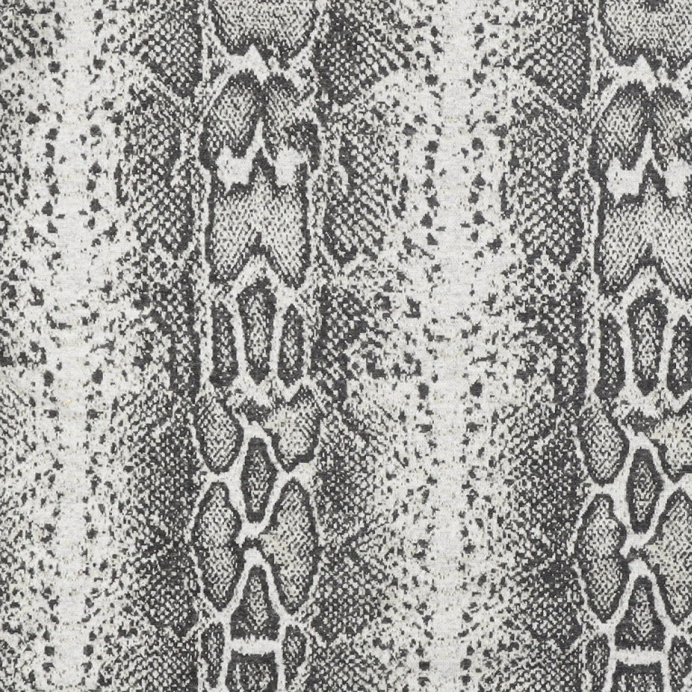 TU Womens Grey Round Neck Animal Print Polyester Pullover Jumper Size 12 - Snake print