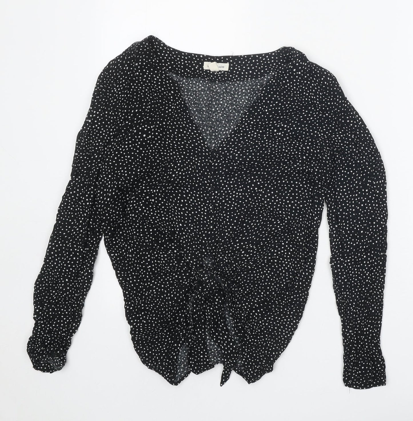 Womens UK Size S Silence + Noise Black Basic Button-Up