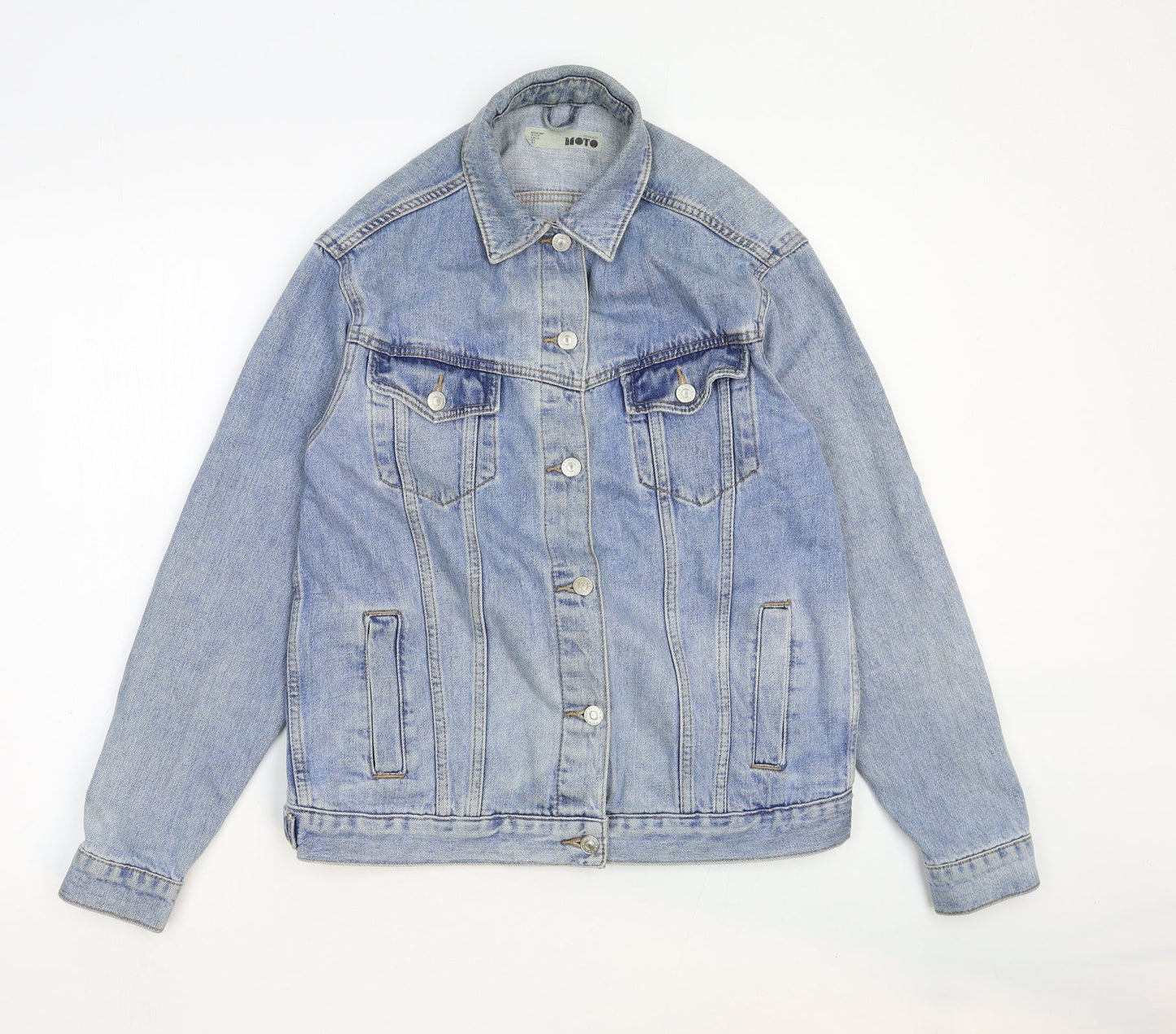 6 Womens Blue Jacket Size S Button