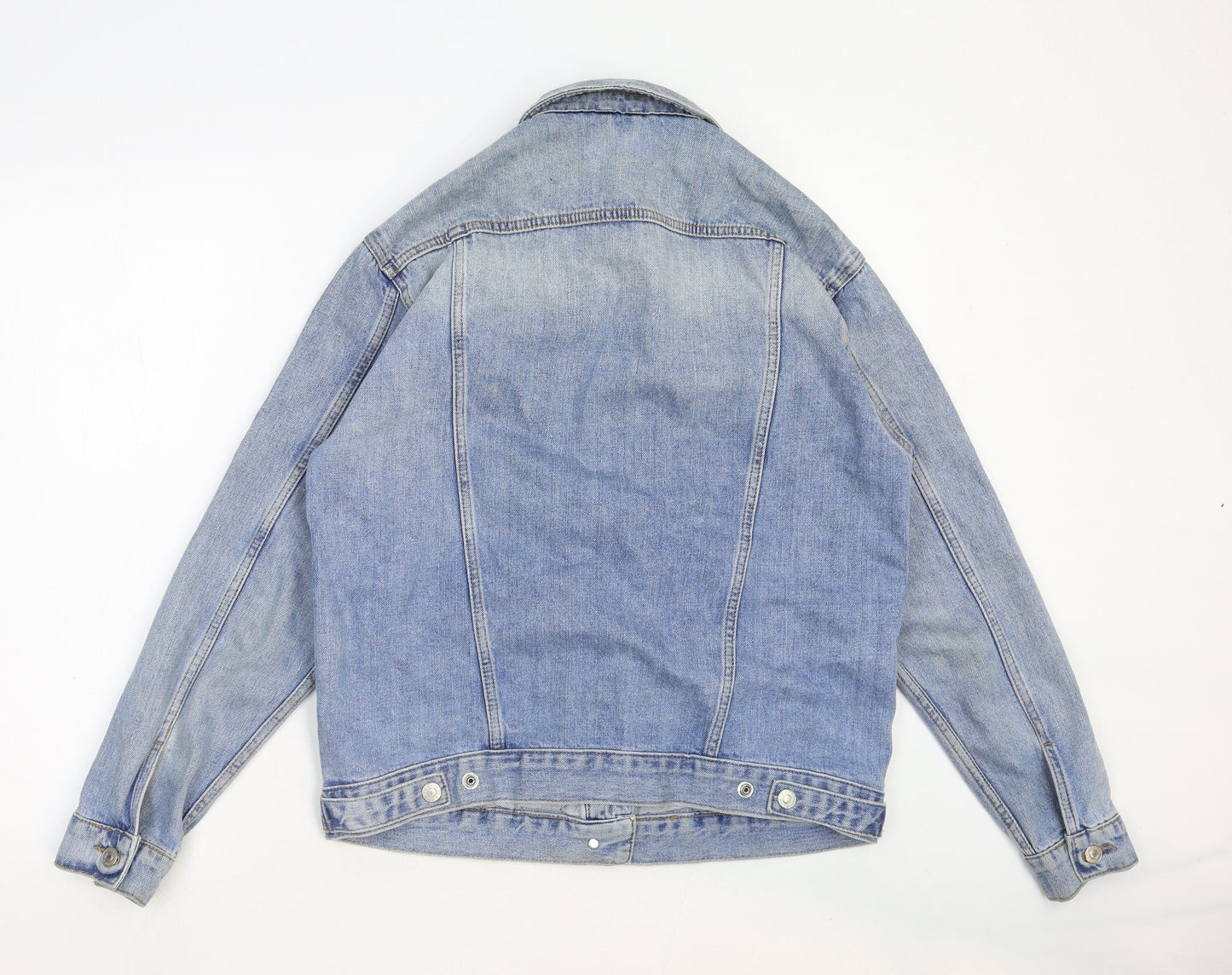 6 Womens Blue Jacket Size S Button