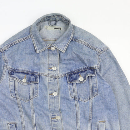 6 Womens Blue Jacket Size S Button
