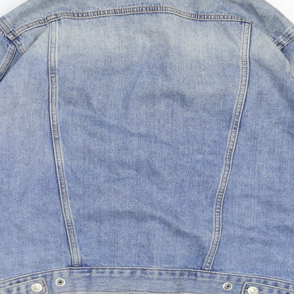 6 Womens Blue Jacket Size S Button