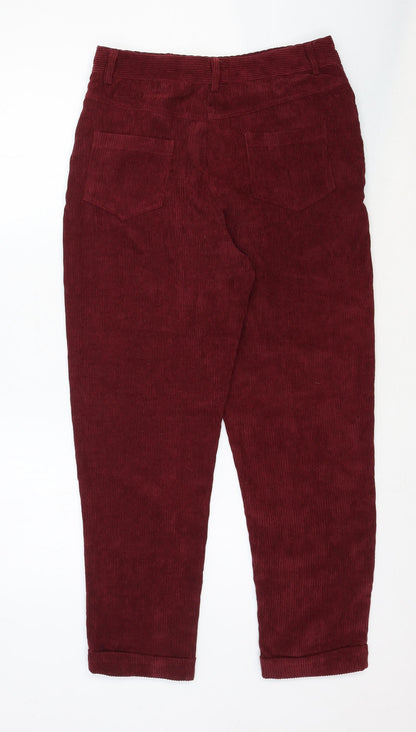Womens UK Size 10 Preworn Regular Fit  Red Trousers
