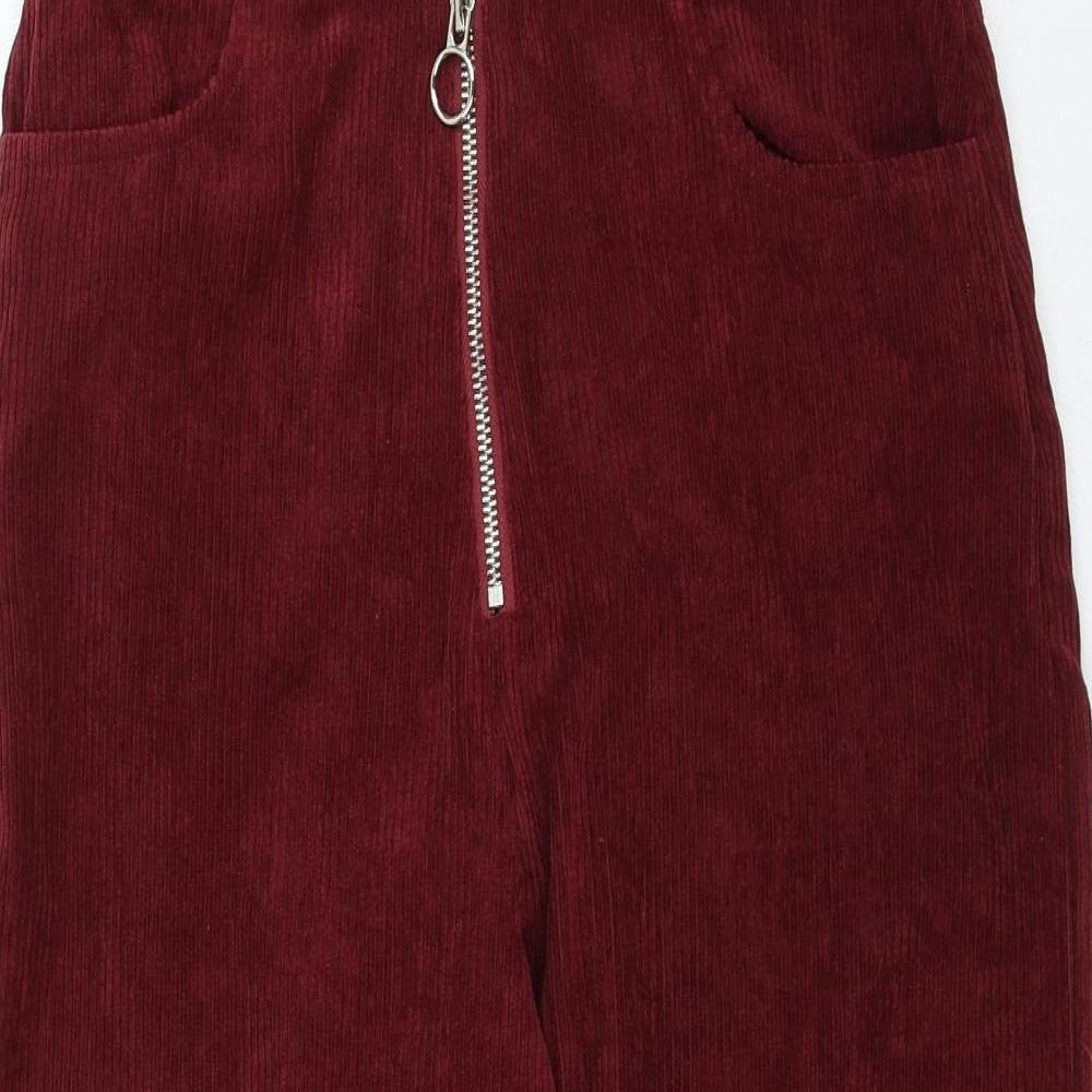 Womens UK Size 10 Preworn Regular Fit  Red Trousers
