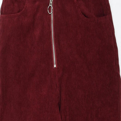 Womens UK Size 10 Preworn Regular Fit  Red Trousers