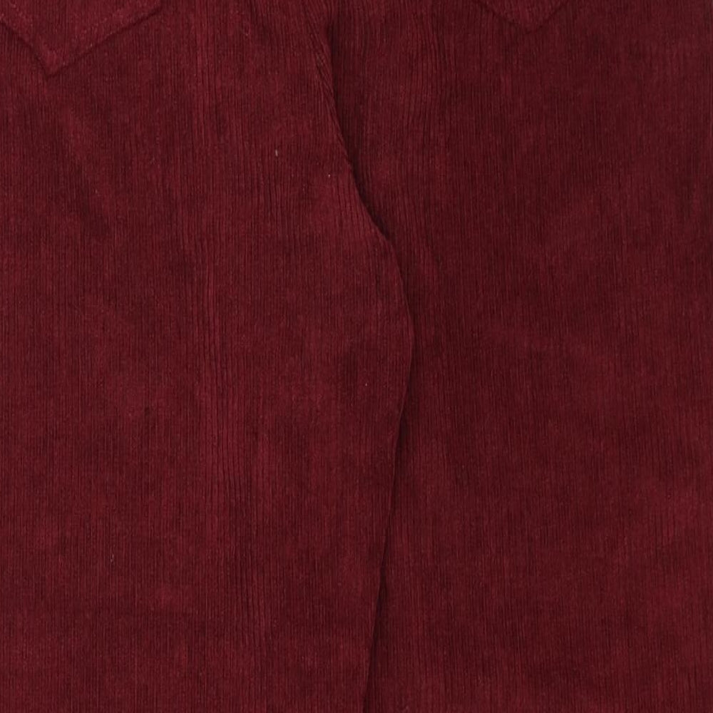 Womens UK Size 10 Preworn Regular Fit  Red Trousers