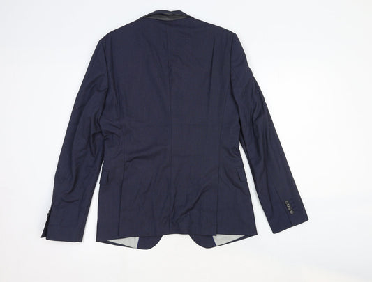 Mens UK Size 38 Zara Regular Blue Suit Jacket