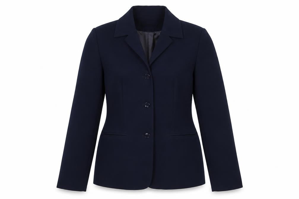 AMARANTO Womens Blue Cotton Jacket Suit Jacket Size S