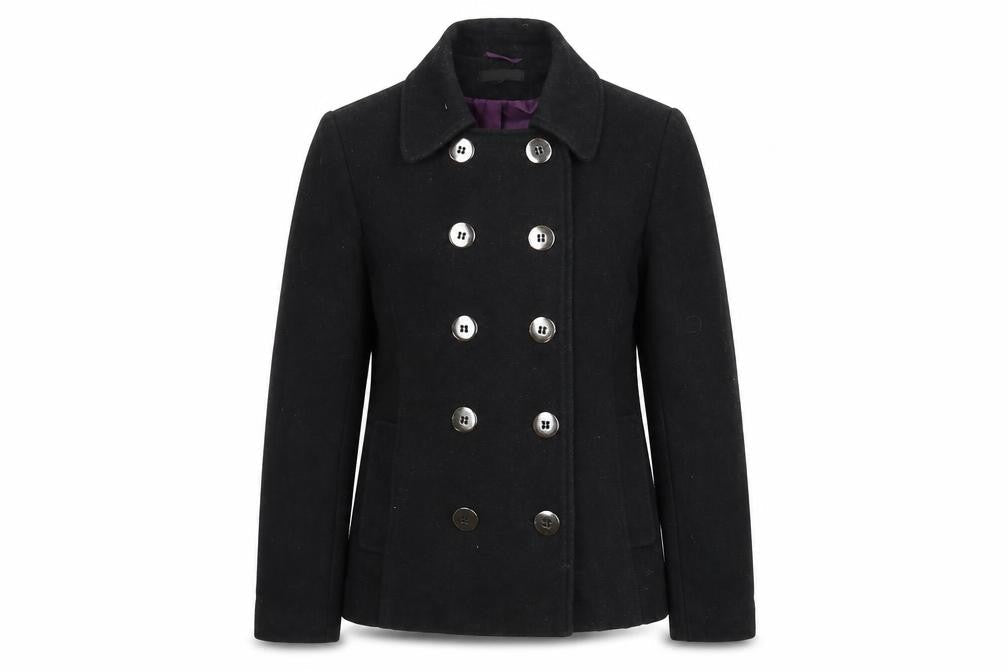 Womens UK Size 10 Savida Black Pea Coat