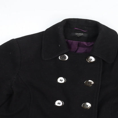 Womens UK Size 10 Savida Black Pea Coat