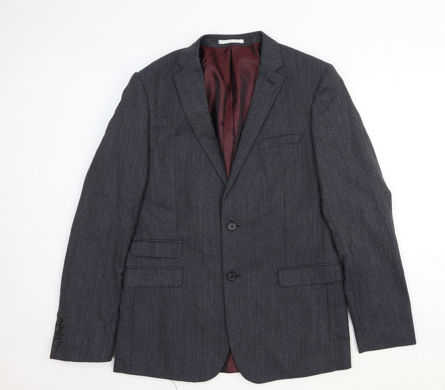Mens UK Size 40 One Six Five Regular Grey Suit Jacket