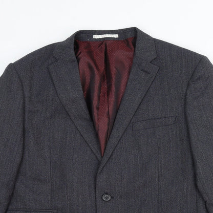 Mens UK Size 40 One Six Five Regular Grey Suit Jacket