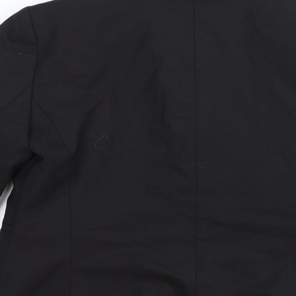 Caroll Womens Black Wool Jacket Suit Jacket Size 10