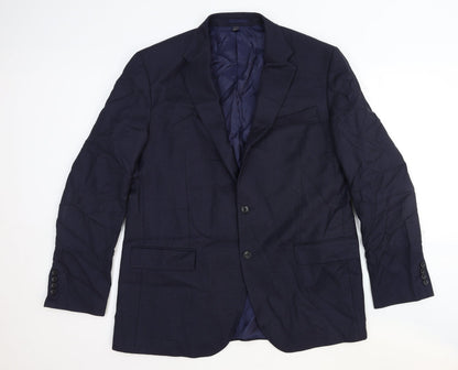 Mens UK Size 2XL Marks and Spencer Regular Blue Suit Jacket