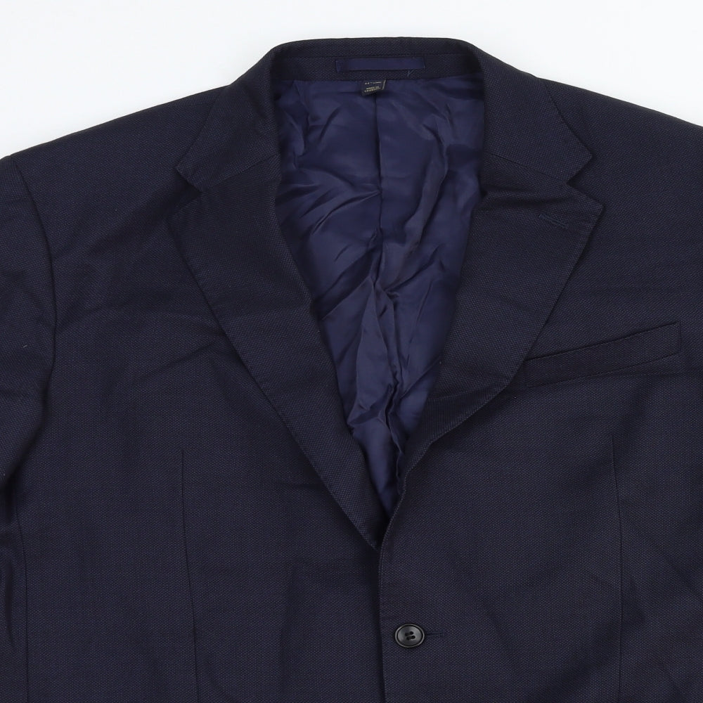 Mens UK Size 2XL Marks and Spencer Regular Blue Suit Jacket
