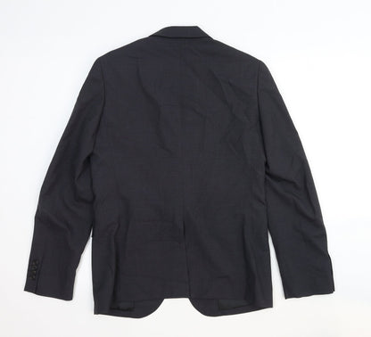 Unique Mens Grey Wool Jacket Suit Jacket Size S Regular