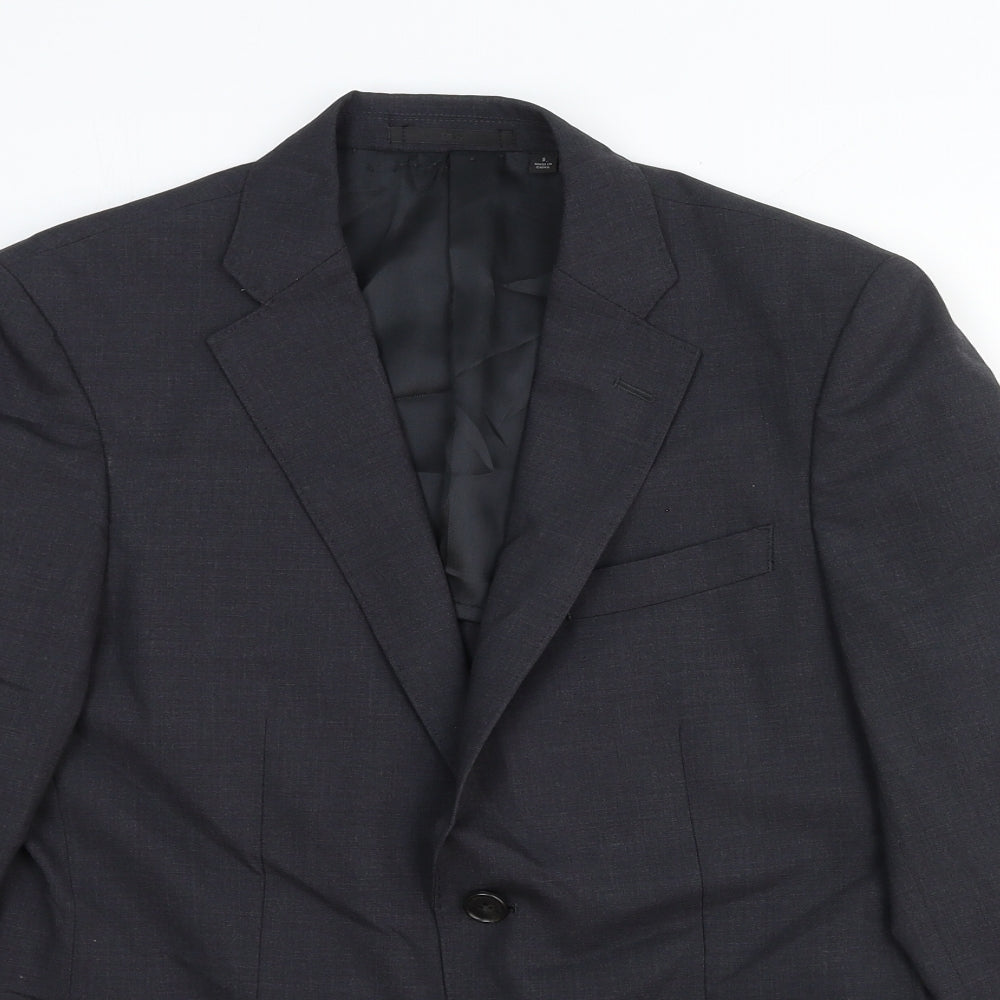 Unique Mens Grey Wool Jacket Suit Jacket Size S Regular
