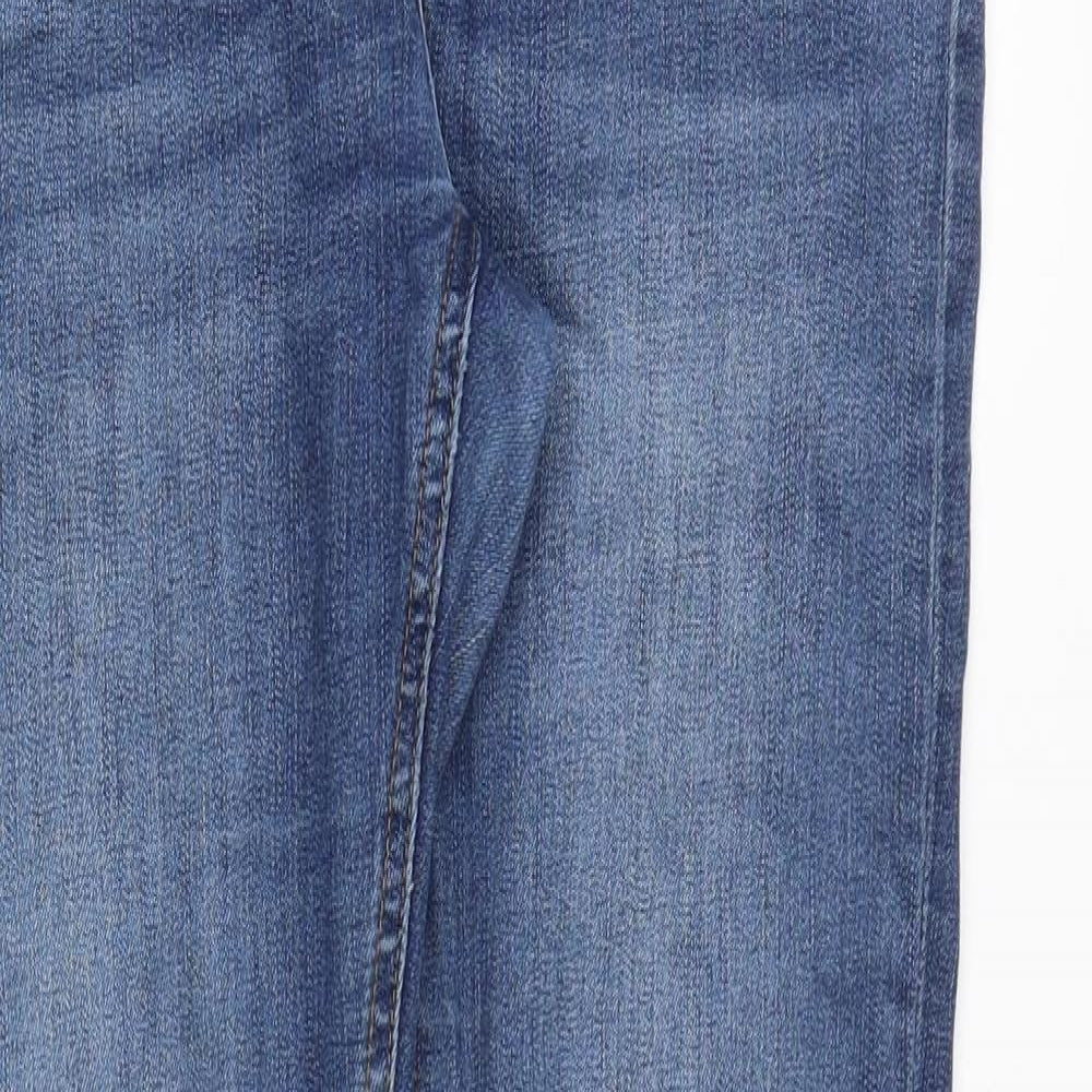 Denim & Co. Womens Blue Cotton Skinny Jeans Size 10 Slim Zip