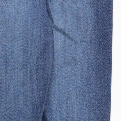 Denim & Co. Womens Blue Cotton Skinny Jeans Size 10 Slim Zip