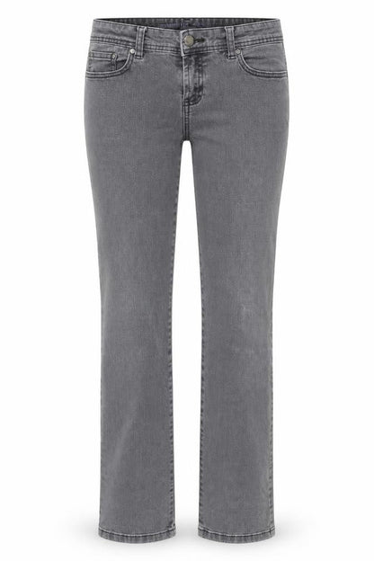 Womens UK Size 10 Denim & Co. Slim Fit Straight Grey Jeans