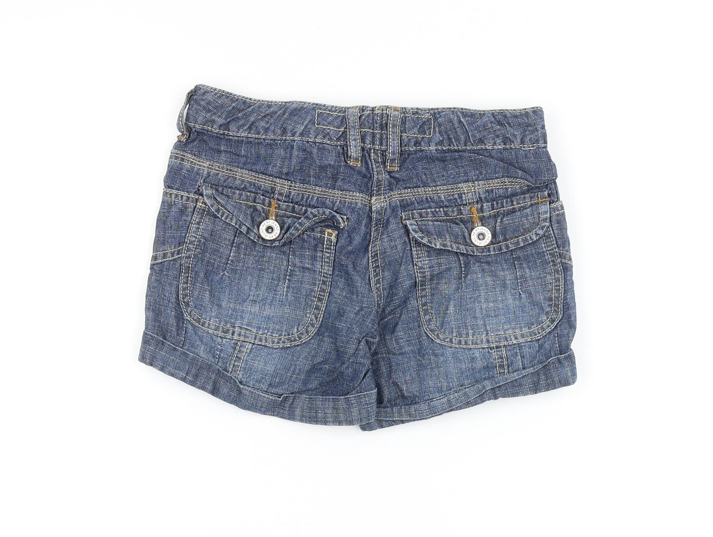 NEXT Boys Blue Cotton Bermuda Shorts Size 8 Years Regular Zip