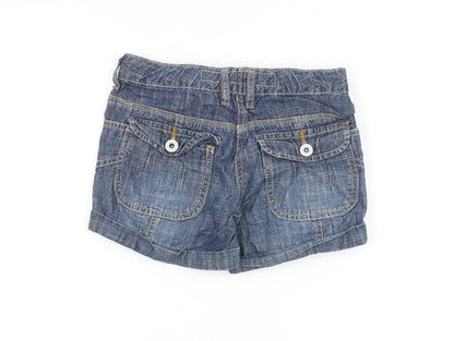 NEXT Boys Blue Cotton Bermuda Shorts Size 8 Years Regular Zip